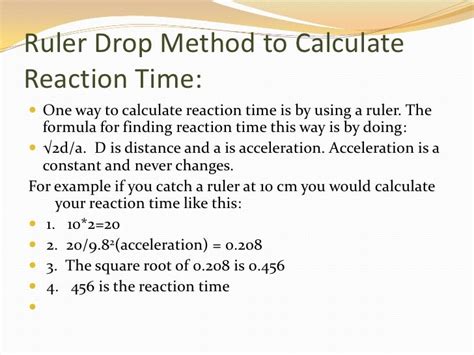 how to calculate reaction time.